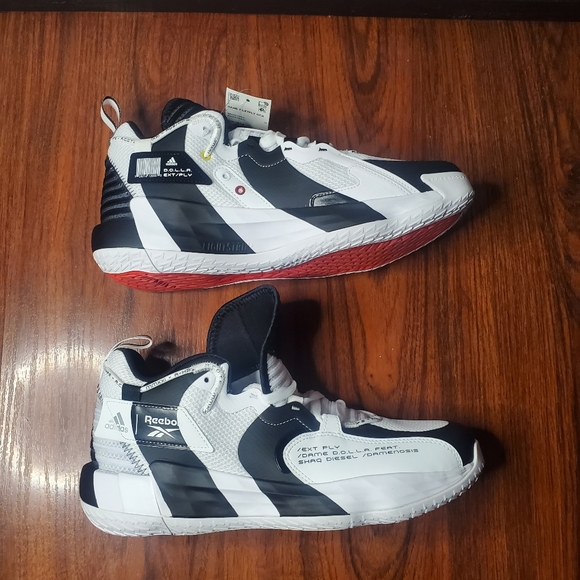Adidas Shoes | New Adidas x Reebook Dame 7 EXT Ply Damenosis Size 10.5 H00427 Black White Shaq | Color: Black/White | Size: 10.5 | Srekal1's Closet